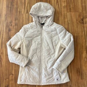 Spyder Women's Hooded Hybrid Insulated Jacket in Cream
